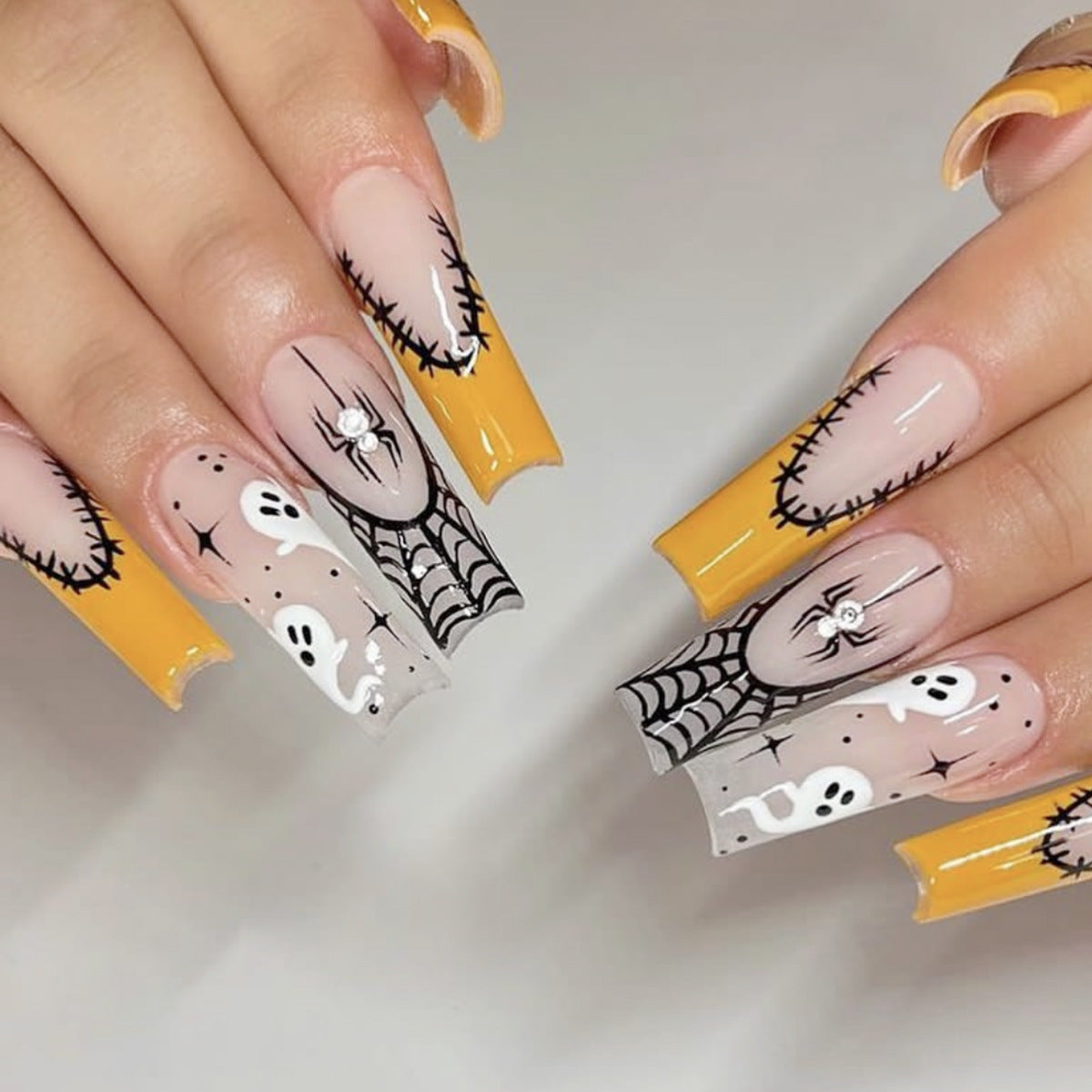 White French Halloween Spider Web
