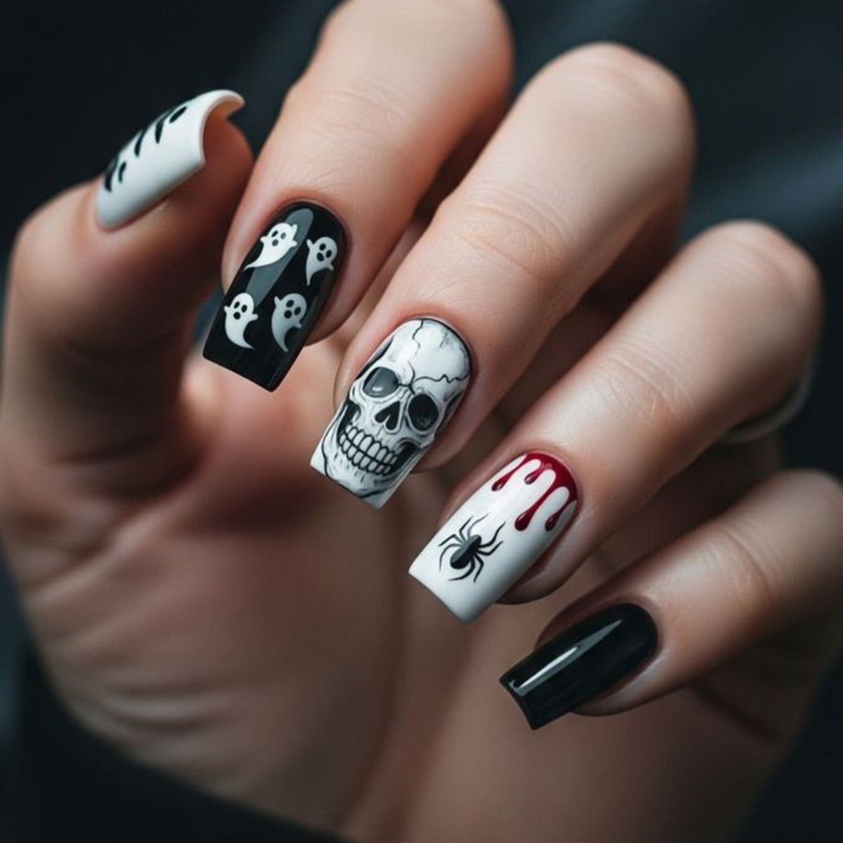 White Floral Halloween Spider Web