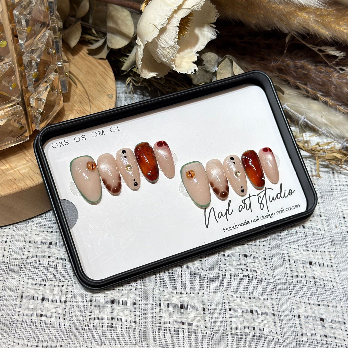 Hand-Painted Press-On Nails