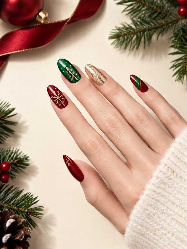 Christmas Nails 2026: 7 Festive Press-On Styles