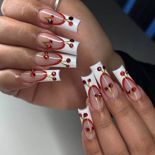 White French Press-On Nails
