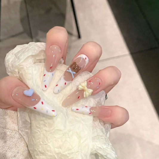 White French Press-On Nails