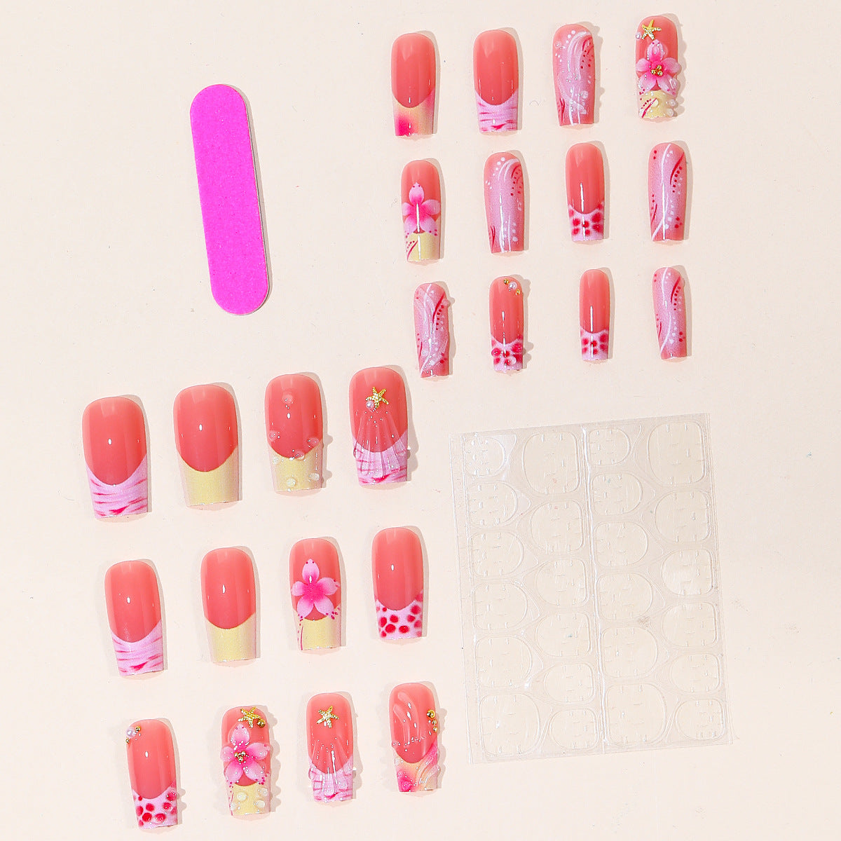 Pink French Floral 3D