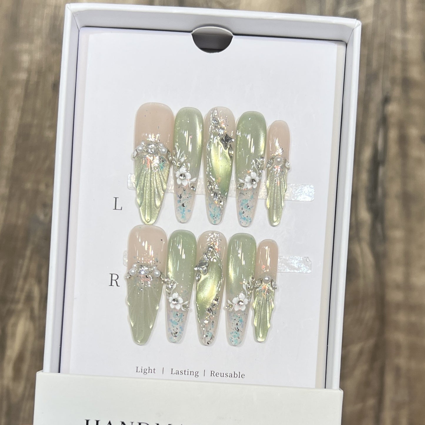 Green Cat Eye French Crystal
