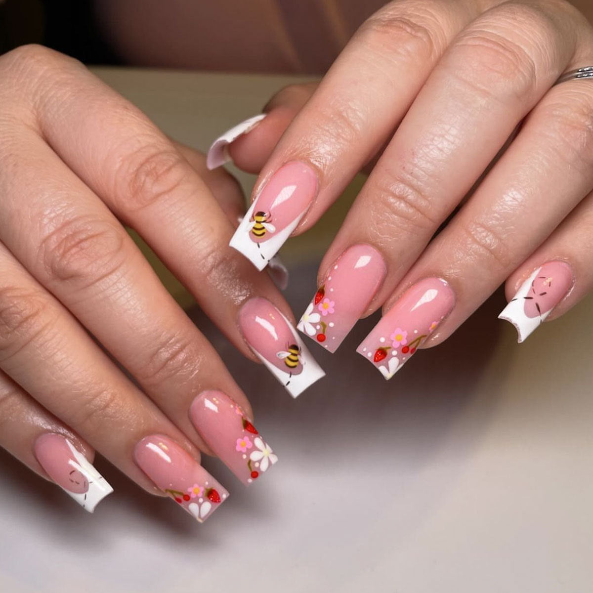 Floral Press-On Nails