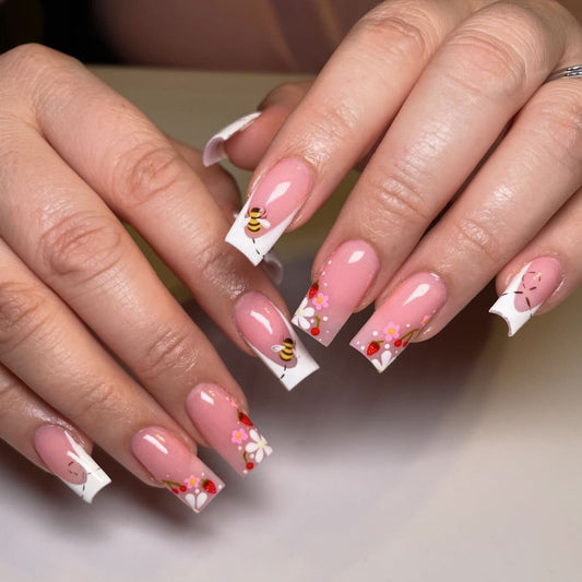 Floral Press-On Nails