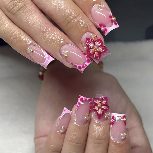 White French Floral Pearl 3D