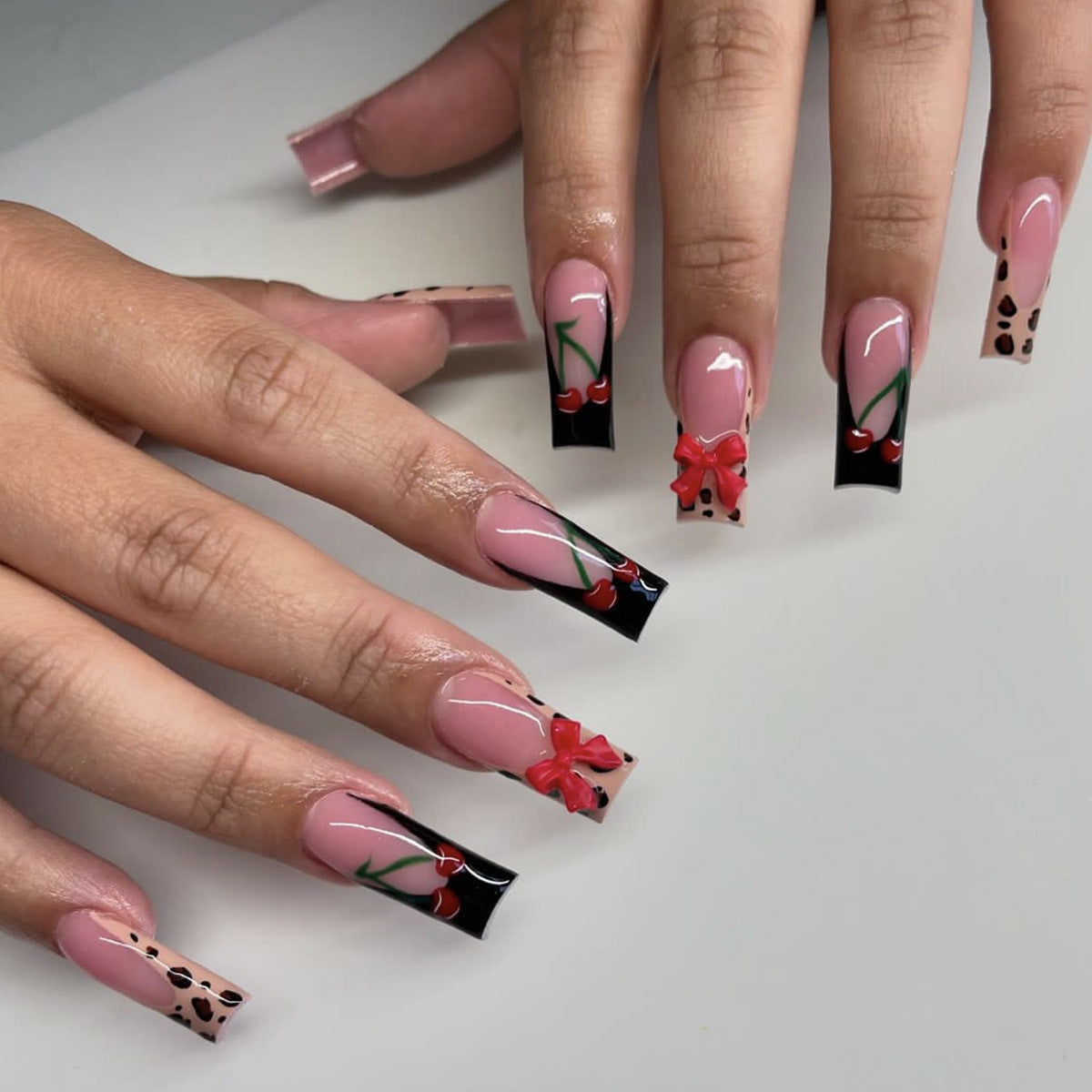 Coffin French Leopard Bow