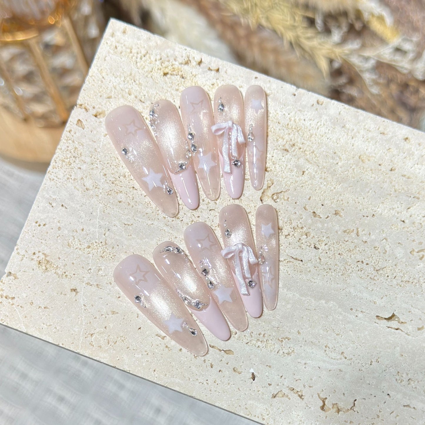 Pink Cat Eye Bow
