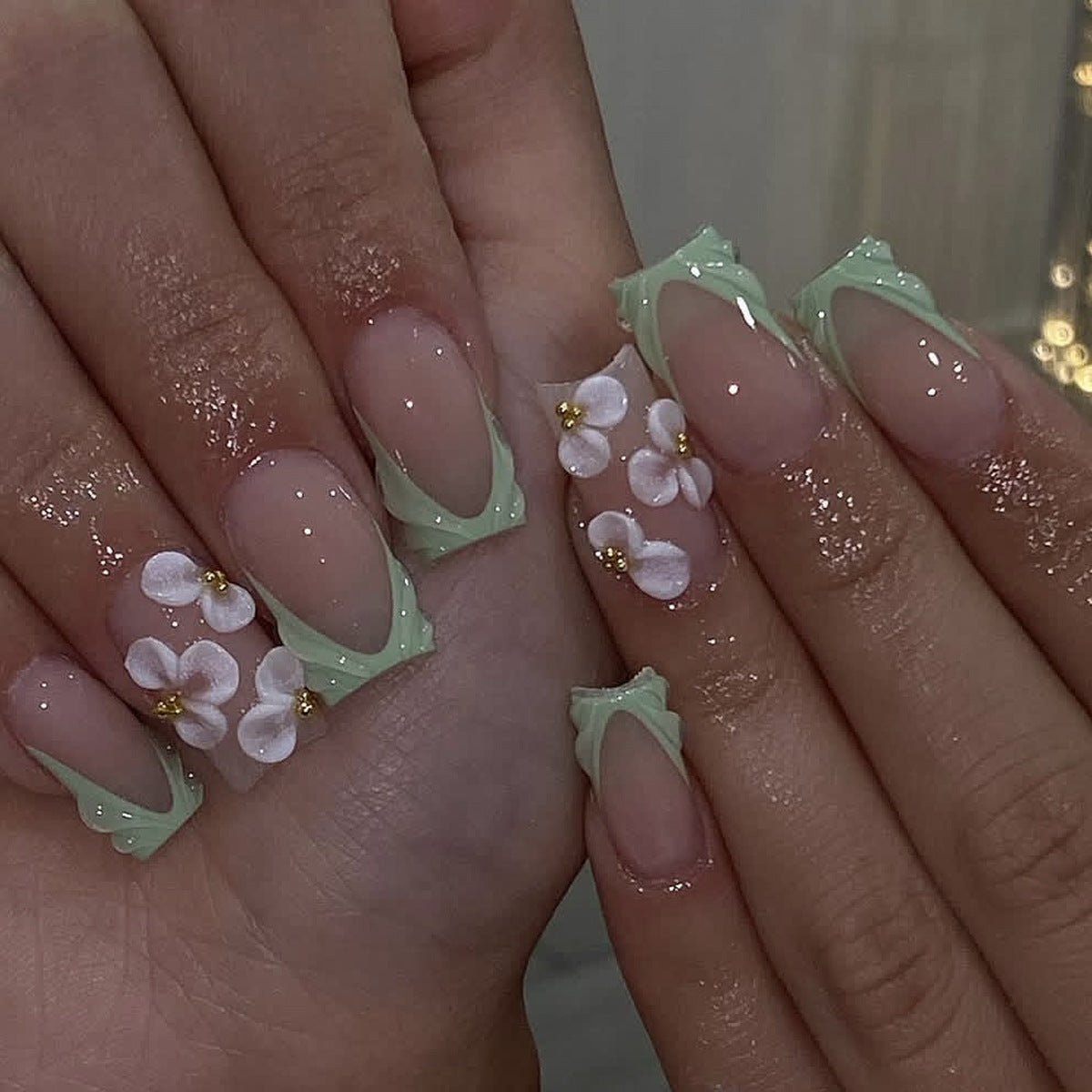 Green French Floral