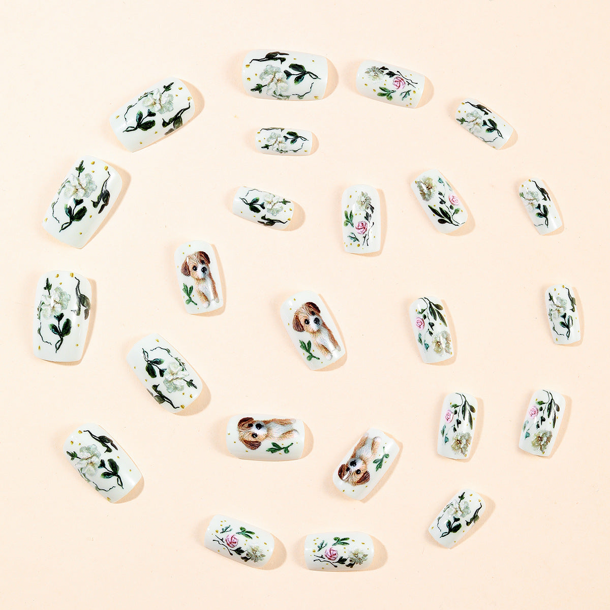 Floral Press-On Nails