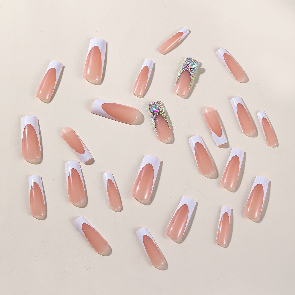 White French Press-On Nails