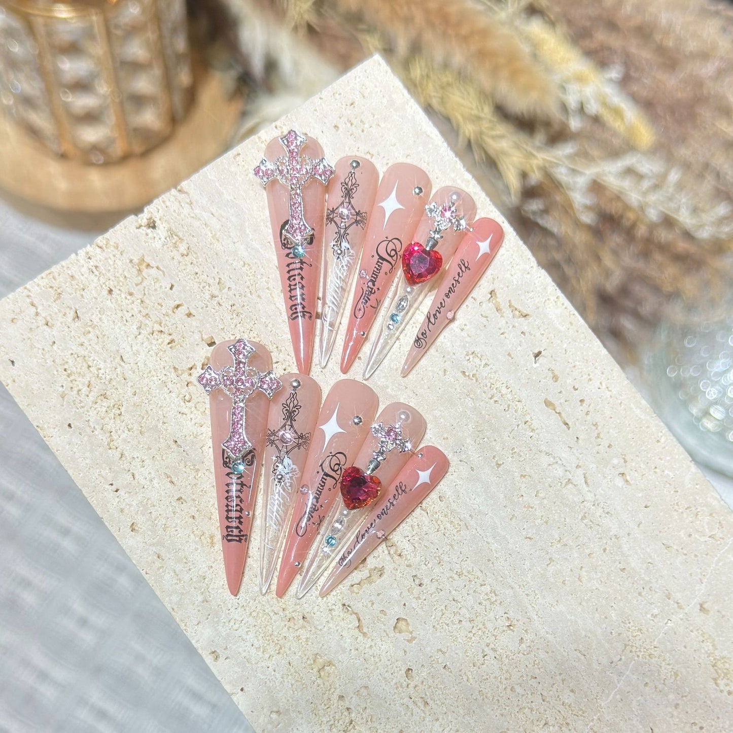 Cross Press-On Nails