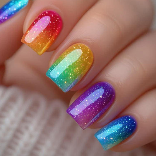 Purple Gradient Press-On Nails