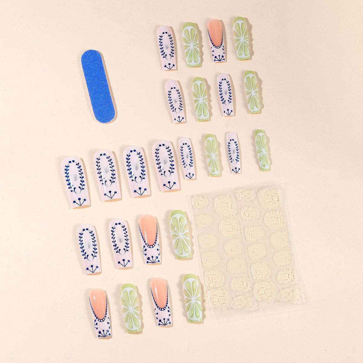 3D Oriental Press-On Nails