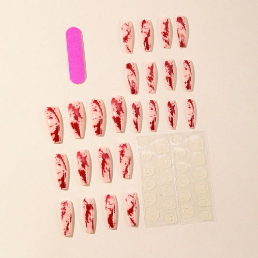 Red Coffin Press-On Nails