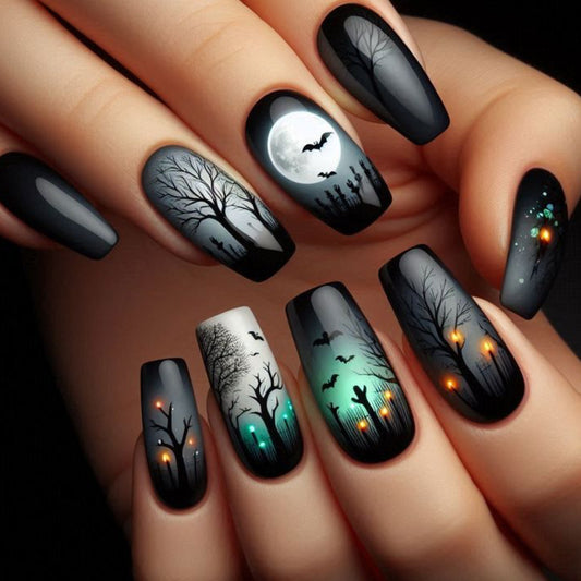 Black Gradient Press-On Nails