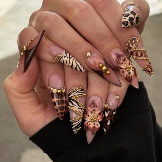 Leopard Floral Zebra 3D