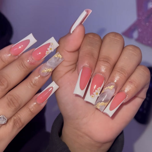 Pink Gradient French Floral