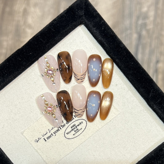 Nude French Leopard Hand-Painted