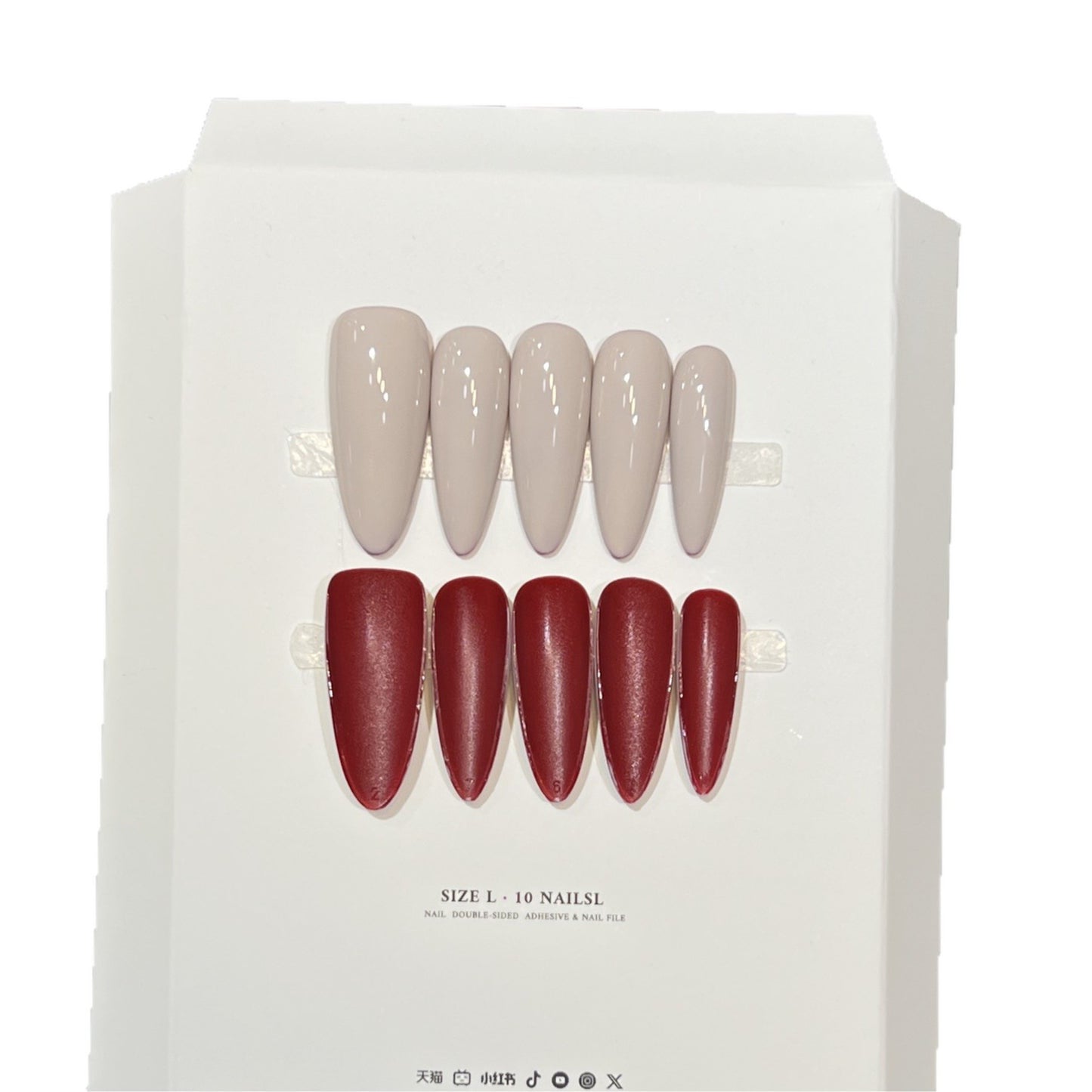 White Press-On Nails