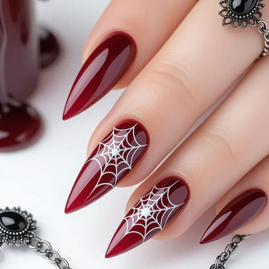 Red Floral Spider Web