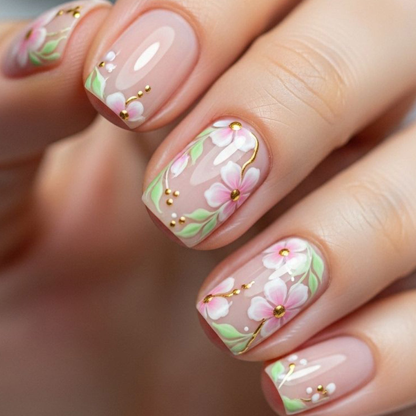 Gold Floral Embossed