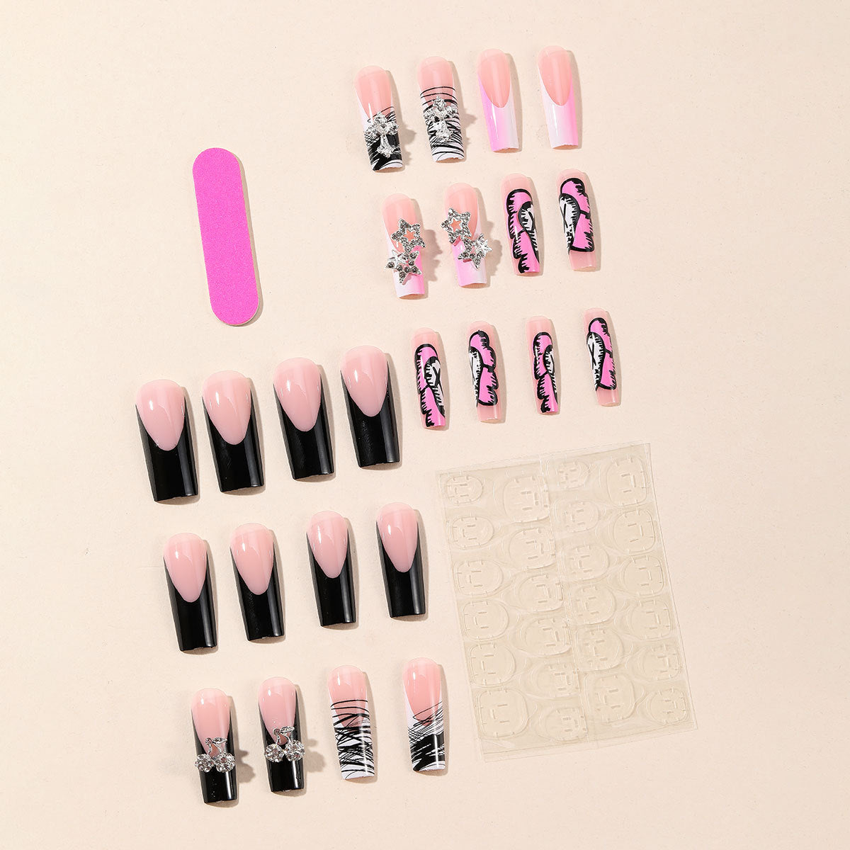 Gradient Coffin French Stars