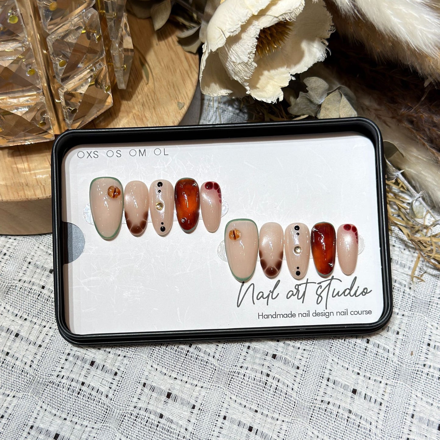 Hand-Painted Press-On Nails