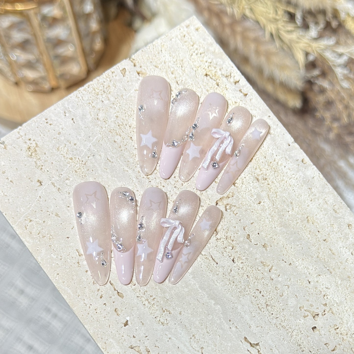 Pink Cat Eye Bow
