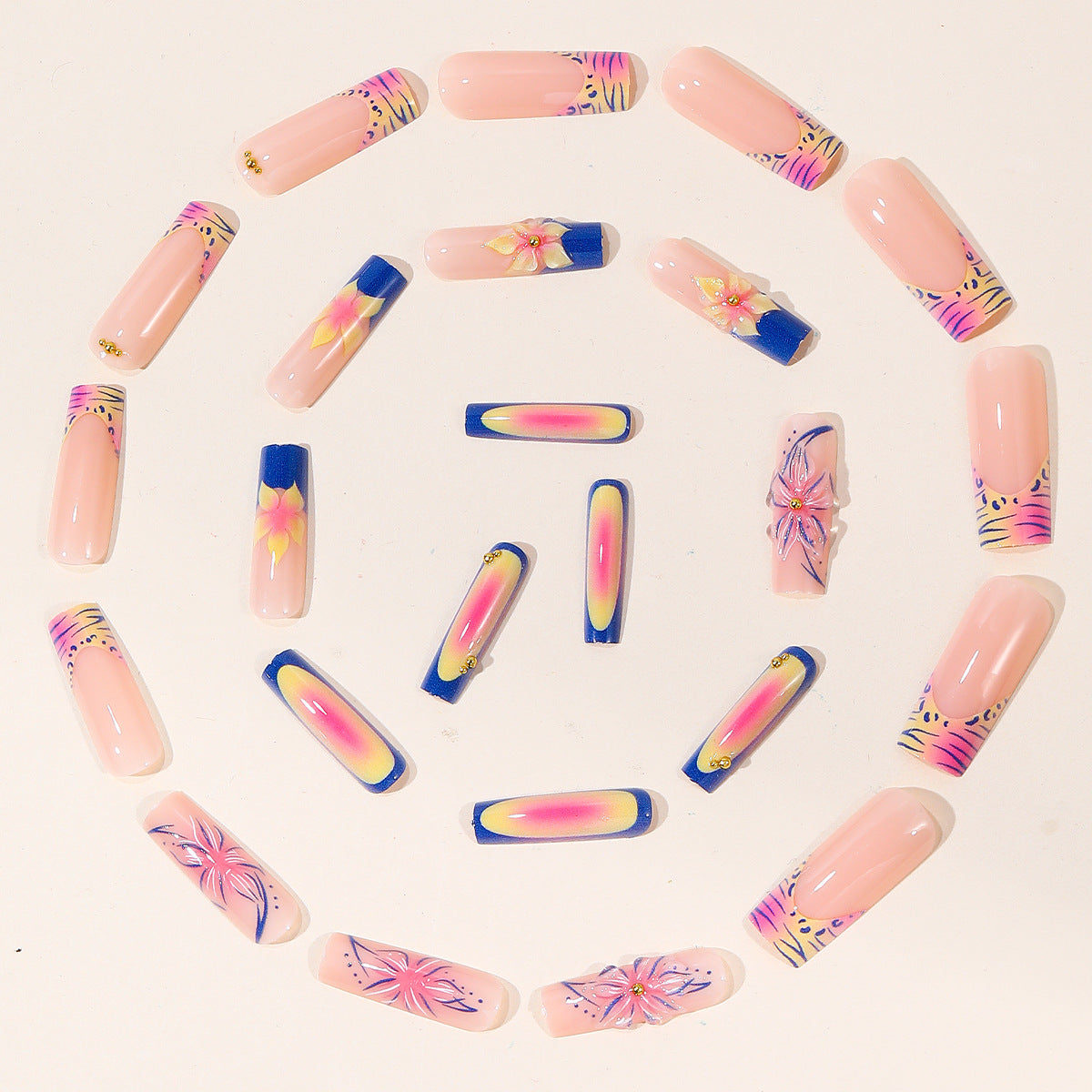 Gradient French Floral 3D