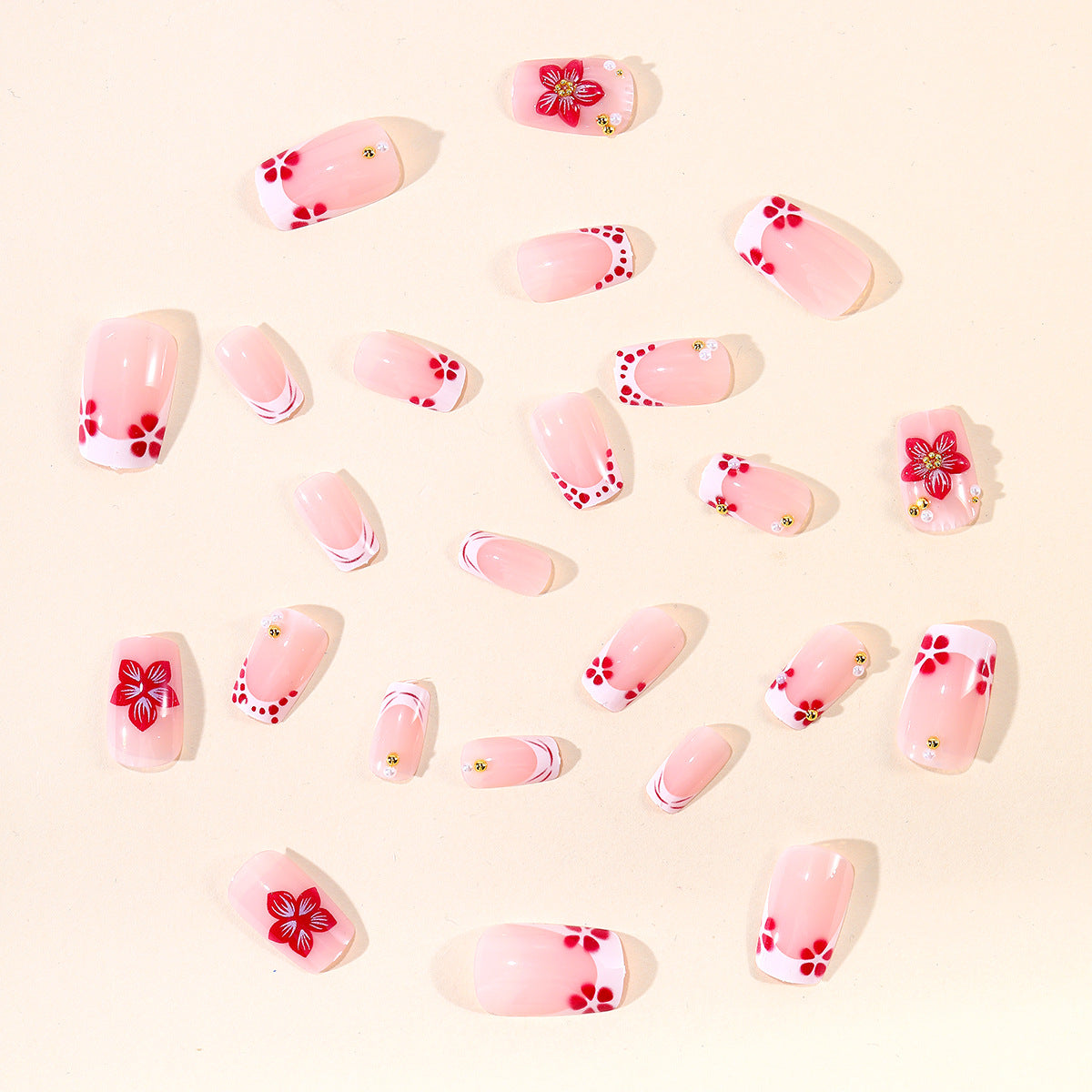White French Floral Pearl 3D