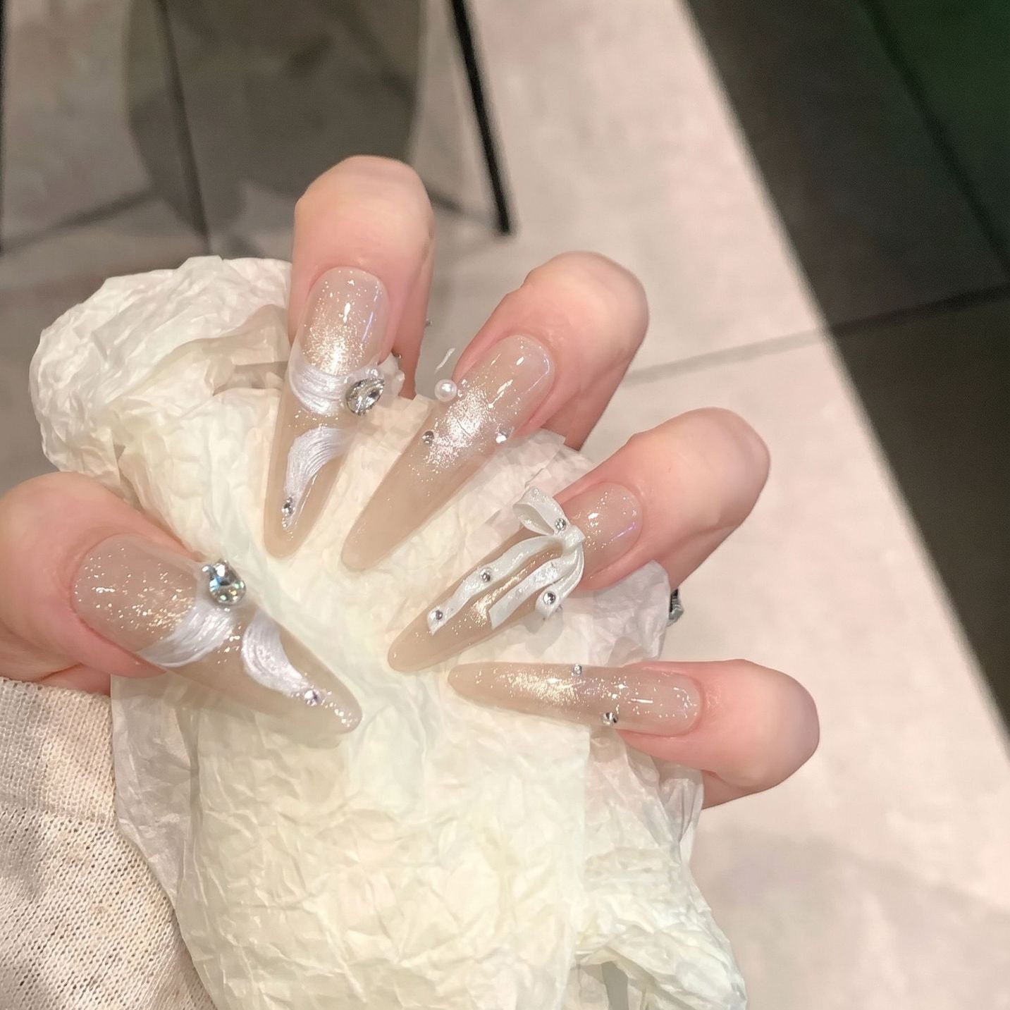 Cat Eye Bow Hand-Painted