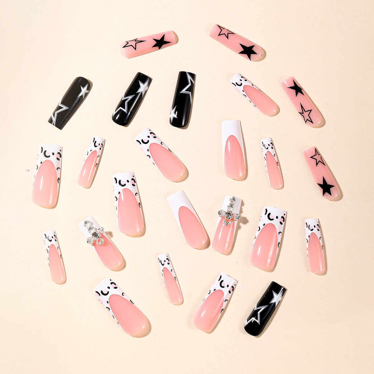 Coffin French Leopard Stars Cross