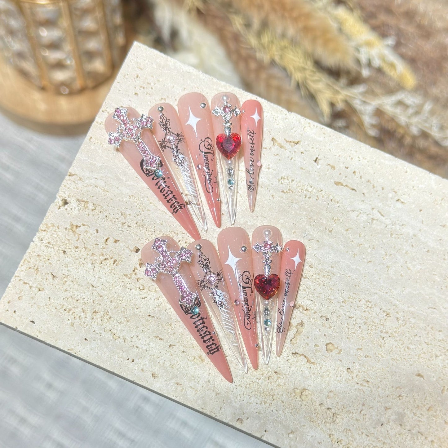 Cross Press-On Nails