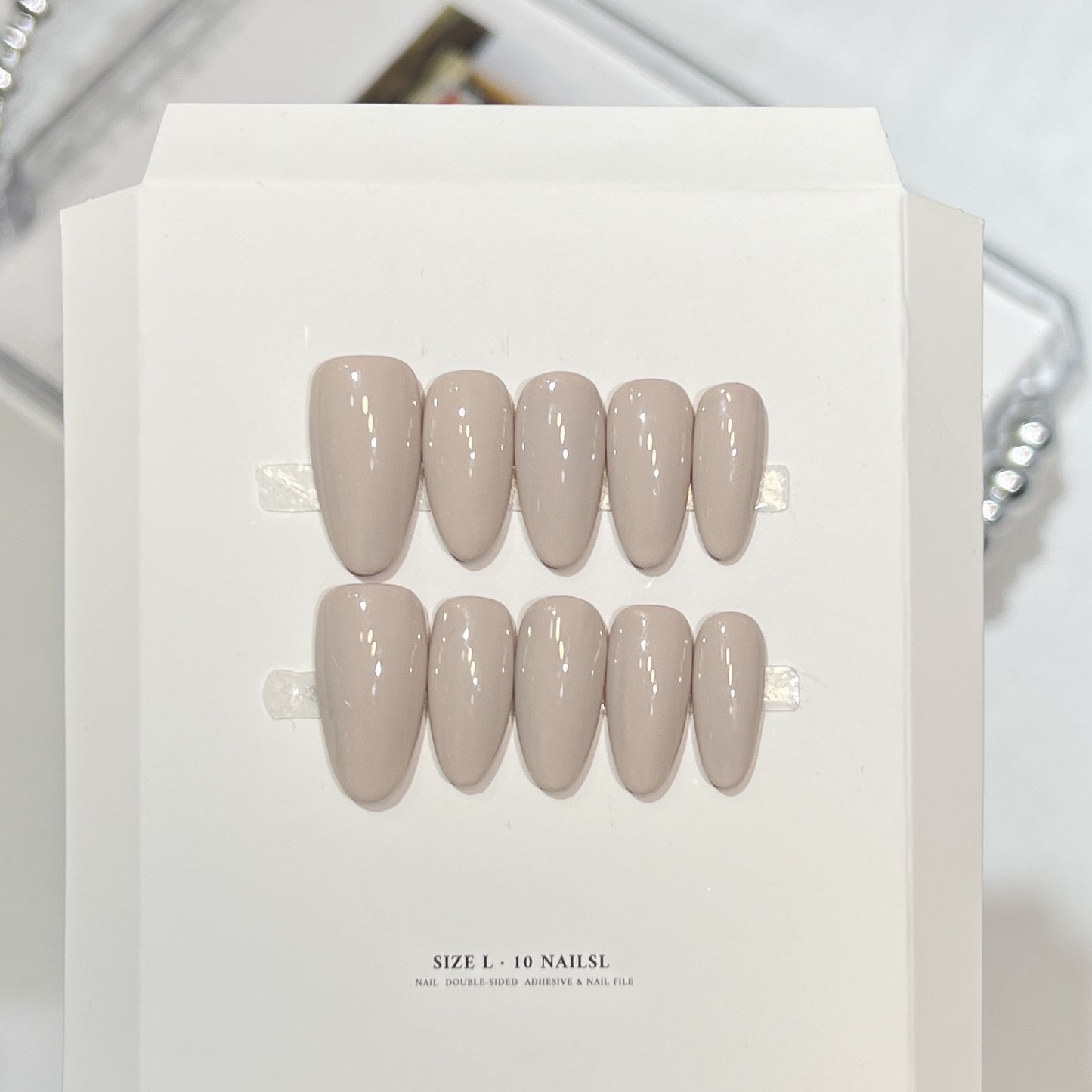White Press-On Nails