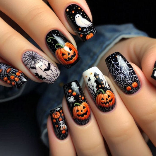 Black Spider Web Pumpkin