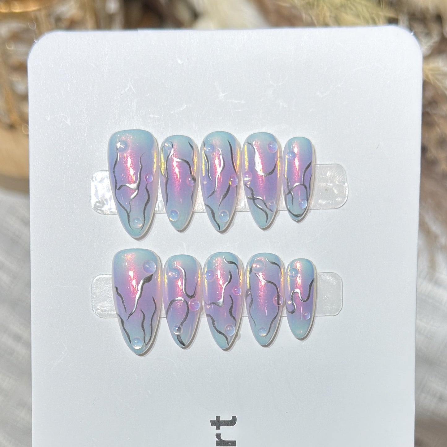 Aurora Hand-Painted Press-On Nails