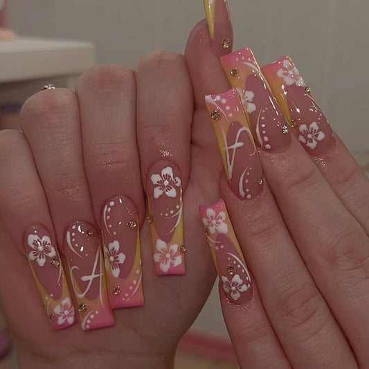 Yellow Gradient French Floral