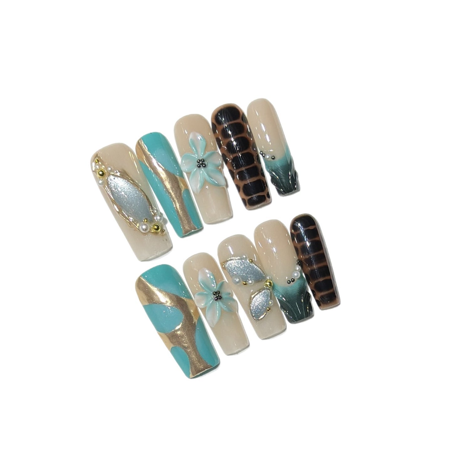 Cat Eye Floral Hand-Painted