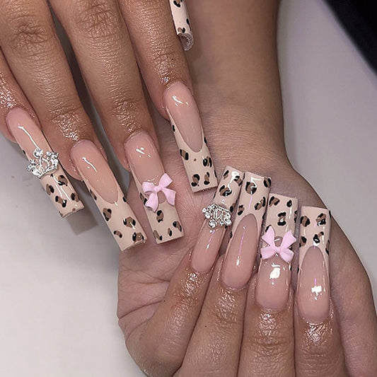 Coffin French Leopard Bow