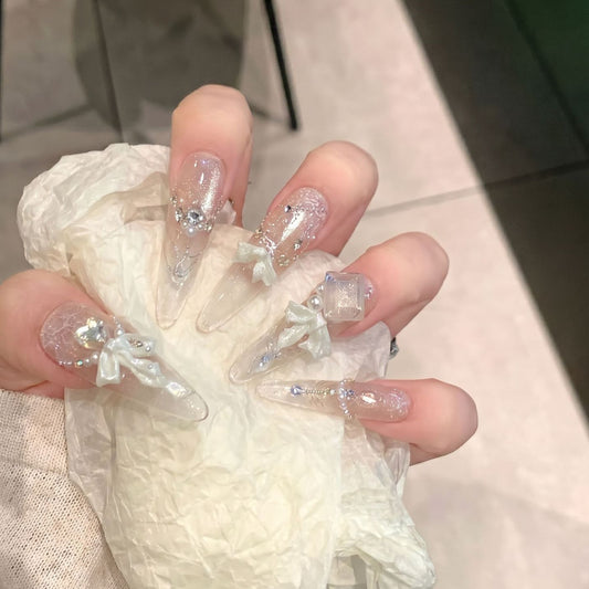 Cat Eye Gradient French Bow Crystal