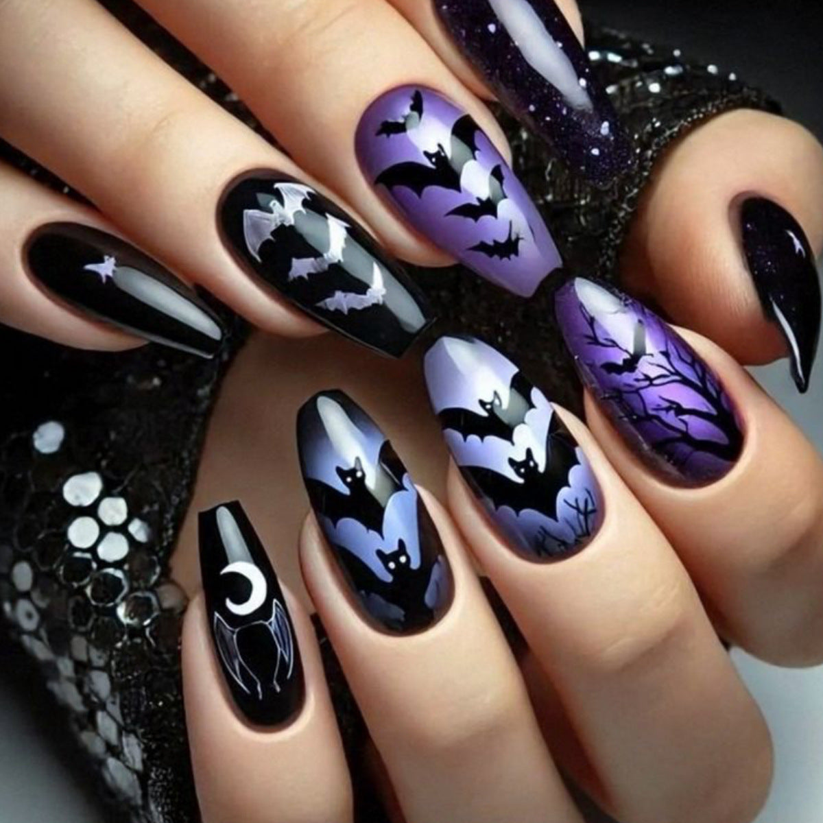 Black Gradient Floral