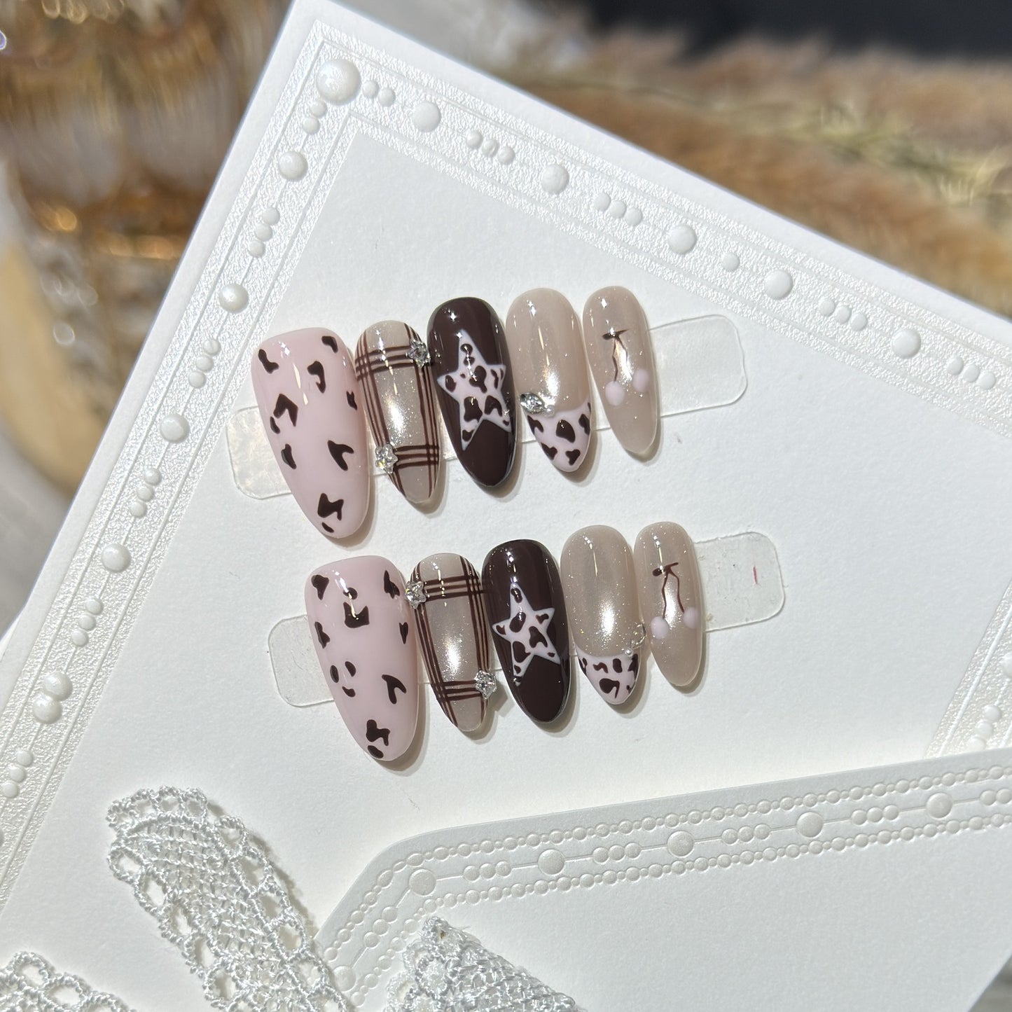 Pink Cat Eye French Leopard