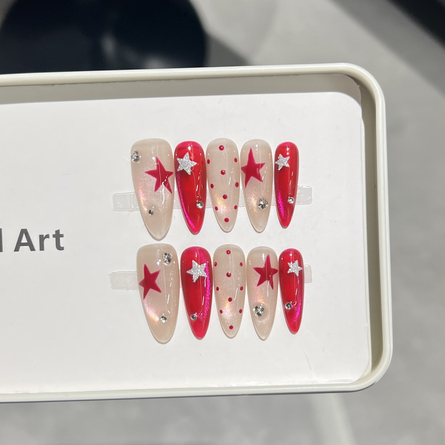 Nude Cat Eye Stars Hand-Painted