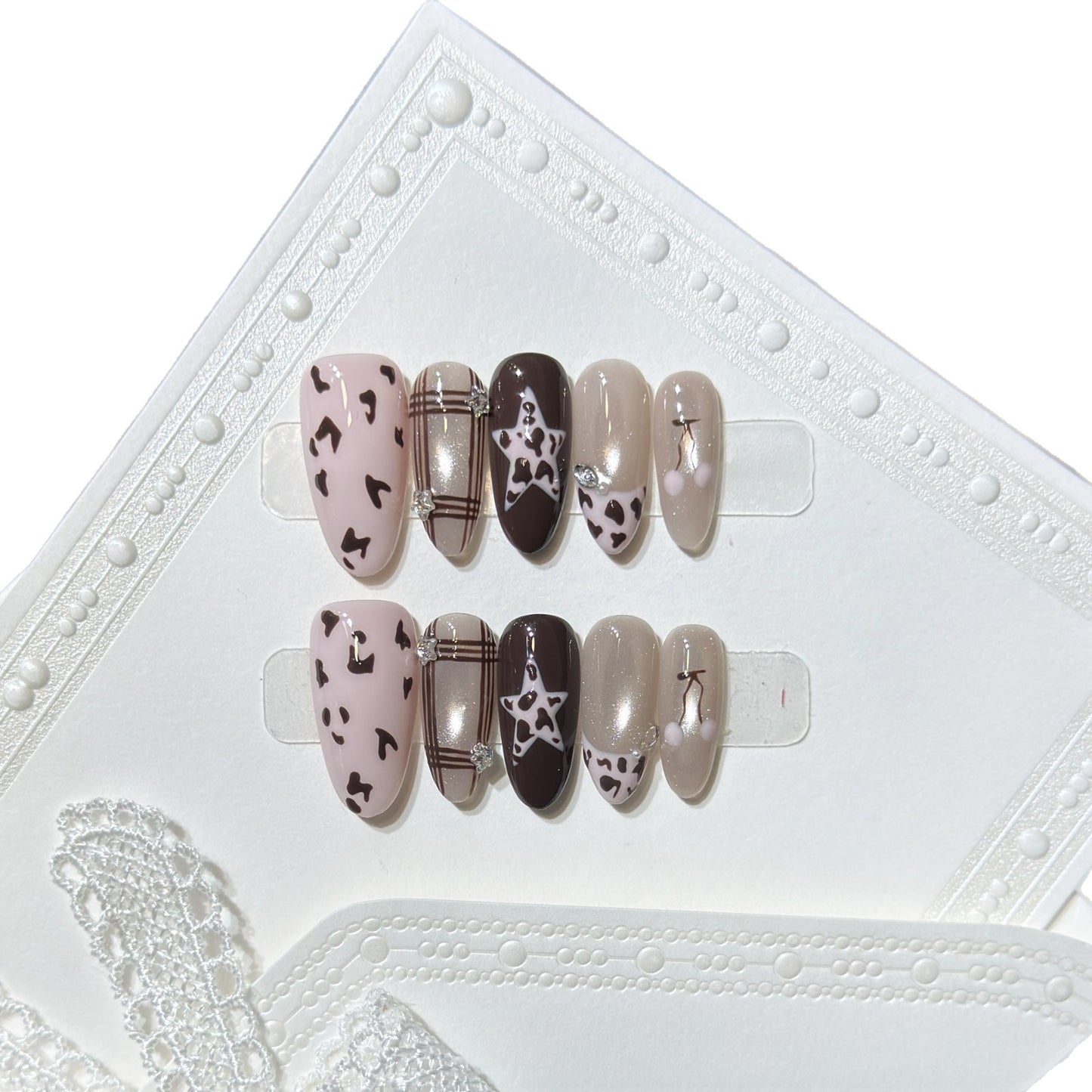 Pink Cat Eye French Leopard