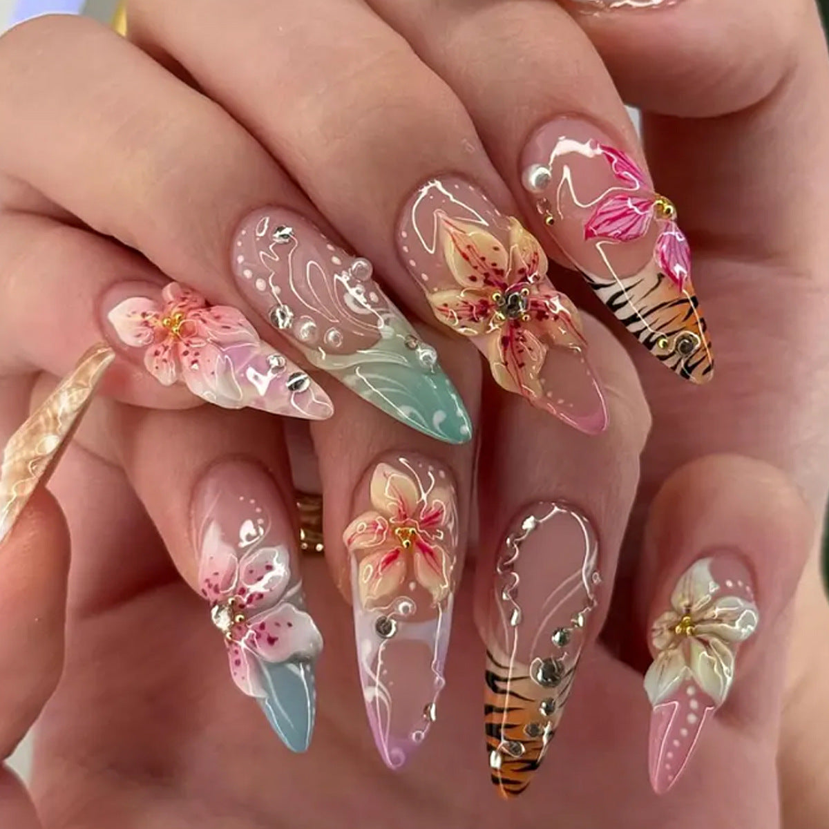 Gradient French Floral Pearl 3D