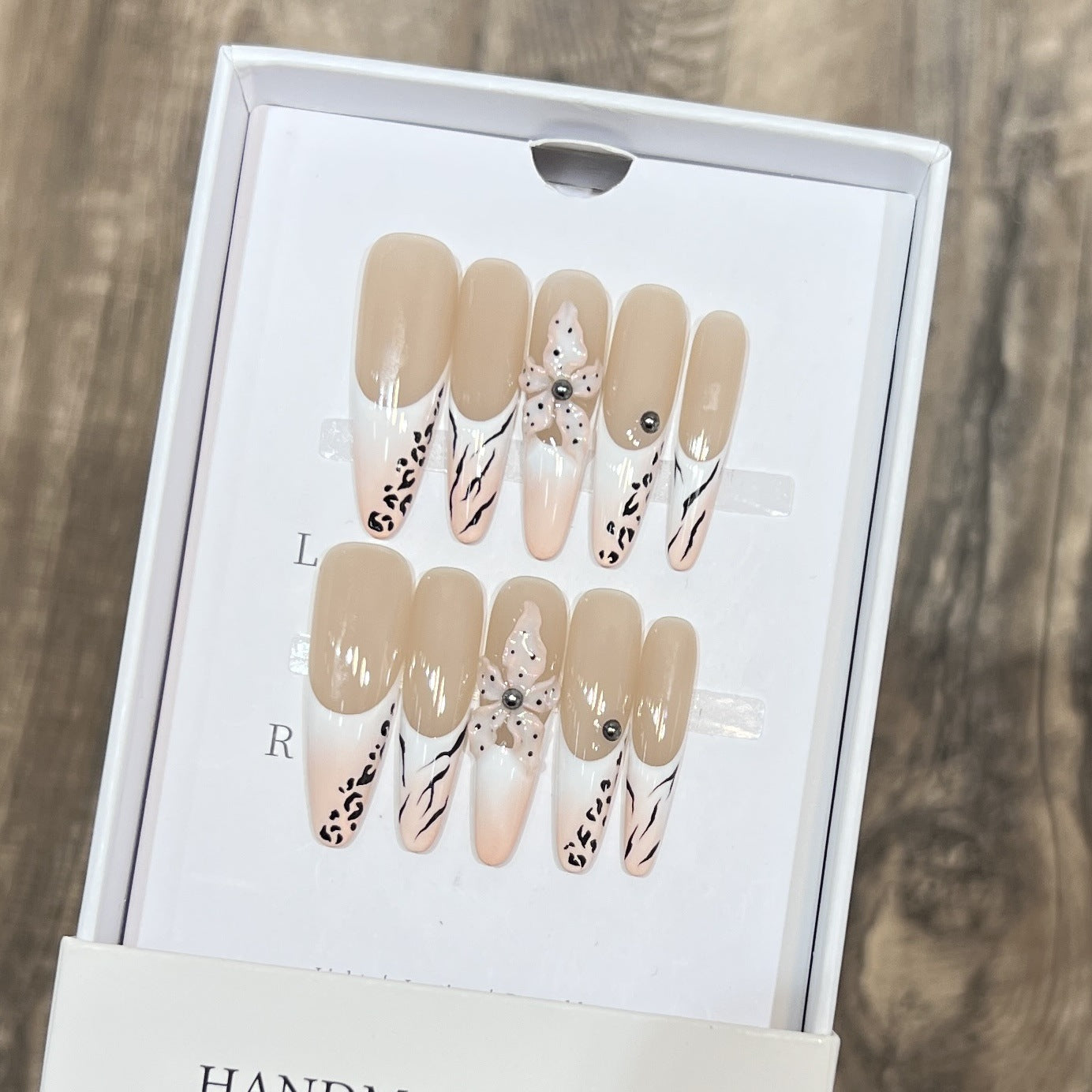 Nude Floral 3D Hand-Painted