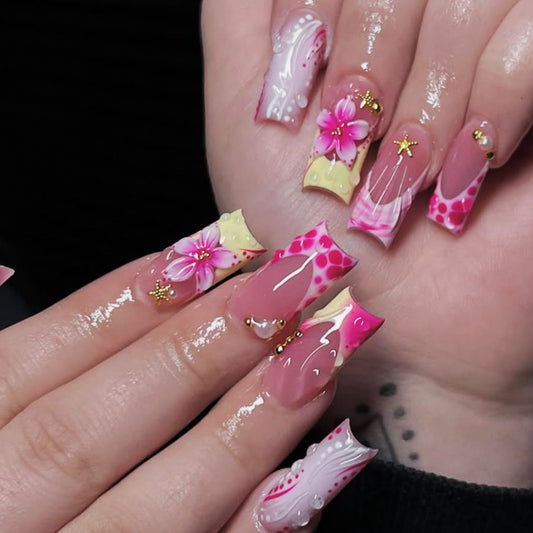 Pink French Floral 3D