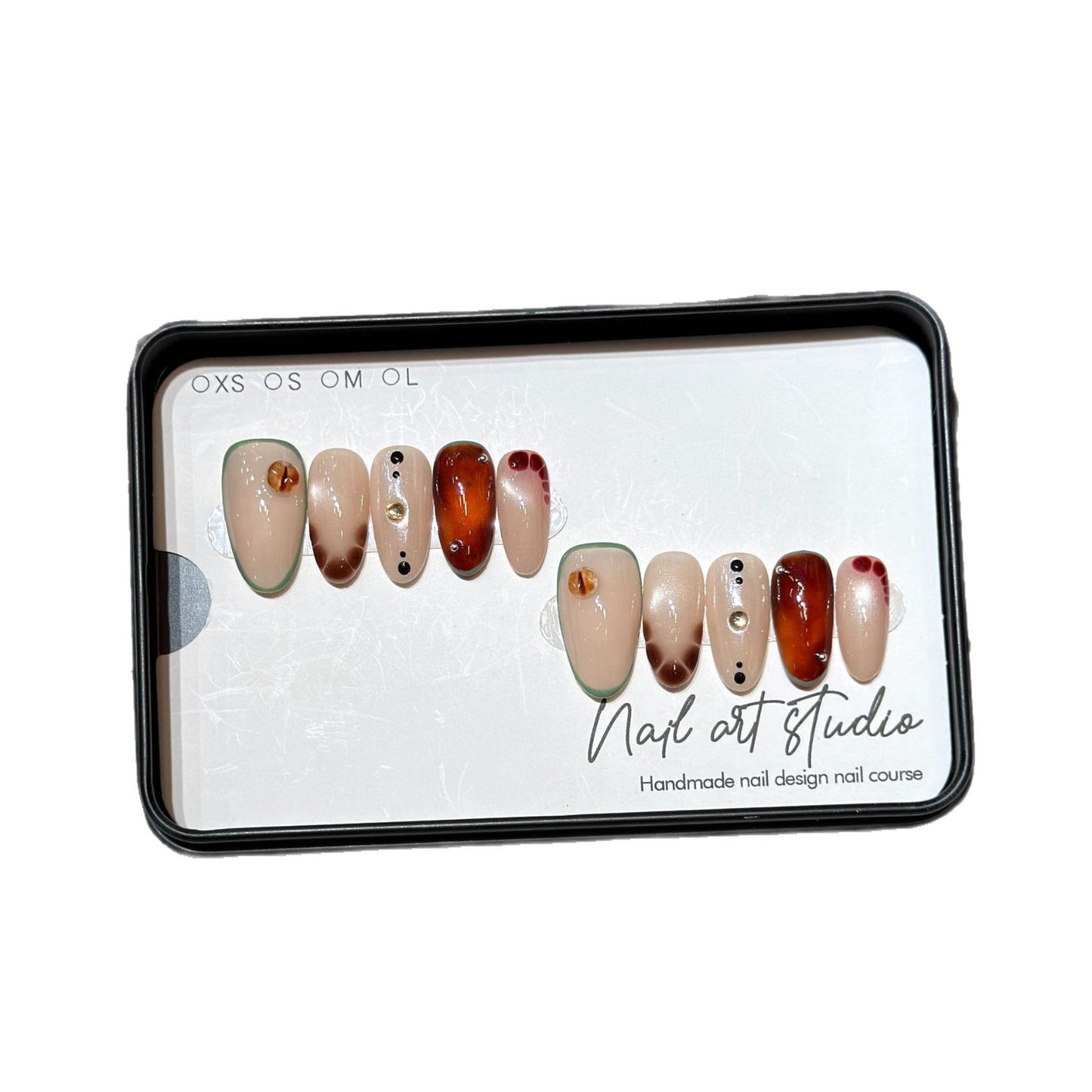Hand-Painted Press-On Nails